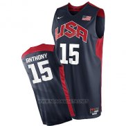 Camiseta USA 2012 Carmelo Anthony NO 15 Negro