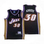 Camiseta Utah Jazz Carlos Arroyo NO 30 Retro Negro