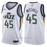 Camiseta Utah Jazz Donovan Mitchell NO 45 Association 2017-18 Negro