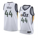 Camiseta Utah Jazz Isaac Haas NO 44 Association 2018 Blanco
