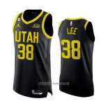 Camiseta Utah Jazz Saben Lee NO 38 Statement Autentico 2022-23 Negro