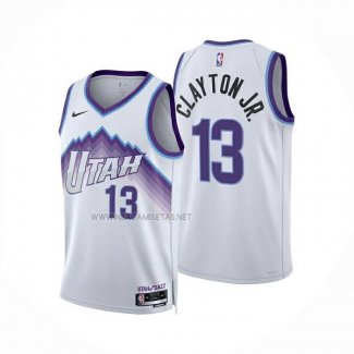 Camiseta Utah Jazz Walter Clayton Jr NO 13 Association 2025-26 Blanco