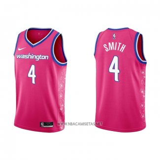 Camiseta Washington Wizards Ish Smith NO 4 Ciudad 2022-23 Rosa