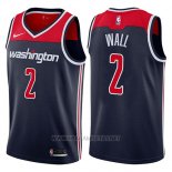 Camiseta Washington Wizards John Wall NO 2 Azul 2017-18 Azul