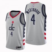 Camiseta Washington Wizards Russell Westbrook NO 4 Ciudad 2020-21 Gris