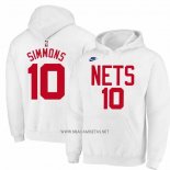 Sudaderas con Capucha Brooklyn Nets Ben Simmons Classic 2022-23 Blanco