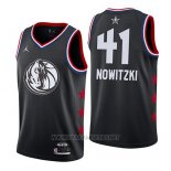 Camiseta All Star 2019 Dallas Mavericks Dirk Nowitzki NO 41 Negro