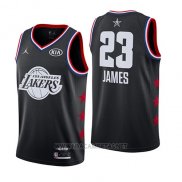 Camiseta All Star 2019 Los Angeles Lakers Lebron James NO 23 Negro