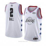 Camiseta All Star 2019 Los Angeles Lakers Lonzo Ball NO 2 Blanco