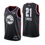 Camiseta All Star 2019 Philadelphia 76ers Joel Embiid NO 21 Negro