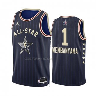 Camiseta All Star 2024 San Antonio Spurs Victor Wembanyama NO 1 Azul