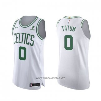 Camiseta Boston Celtics Jayson Tatum NO 0 Association Autentico Blanco