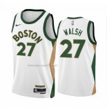 Camiseta Boston Celtics Jordan Walsh NO 27 Ciudad 2023-24 Blanco