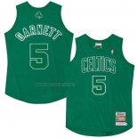 Camiseta Boston Celtics Kevin Garnett NO 5 Mitchell & Ness 2012 Verde