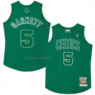 Camiseta Boston Celtics Kevin Garnett NO 5 Mitchell & Ness 2012 Verde