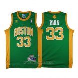 Camiseta Boston Celtics Larry Bird NO 33 Retro Verde2