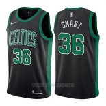 Camiseta Boston Celtics Marcus Smart NO 36 Statehombret 2017-18 Negro