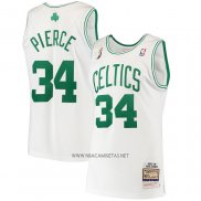 Camiseta Boston Celtics Paul Pierce NO 34 Mitchell & Ness 2007-08 Blanco