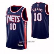 Camiseta Brooklyn Nets Ben Simmons NO 10 Ciudad 2021-22 Azul