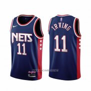 Camiseta Brooklyn Nets Kyrie Irving NO 11 Ciudad 2021-22 Azul