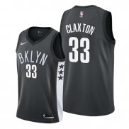 Camiseta Brooklyn Nets Nicolas Claxton NO 33 Statement 2019-20 Negro