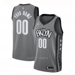 Camiseta Brooklyn Nets Personalizada Statement Gris