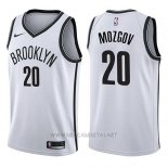 Camiseta Brooklyn Nets Timofey Mozgov NO 20 Association 2017-18 Blanco