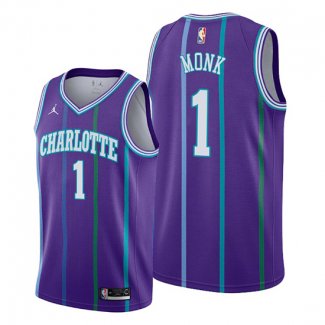 Camiseta Charlotte Hornets Malik Monk NO 1 Classic 2019-20 Violeta