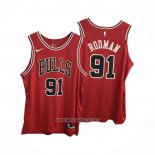 Camiseta Chicago Bulls Dennis Rodman NO 91 Icon Autentico Rojo