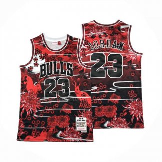 Camiseta Chicago Bulls Michael Jordan NO 23 Mitchell & Ness Lunar New Year Rojo