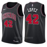 Camiseta Chicago Bulls Robin Lopez NO 42 Statement 2017-18 Negro