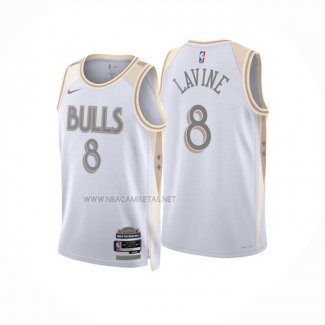 Camiseta Chicago Bulls Zach LaVine NO 8 Ciudad 2024-25 Blanco