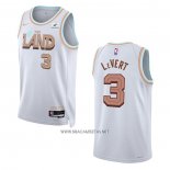 Camiseta Cleveland Cavaliers Caris Levert NO 3 Ciudad 2022-23 Blanco