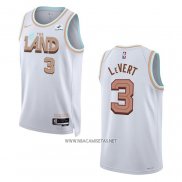 Camiseta Cleveland Cavaliers Caris Levert NO 3 Ciudad 2022-23 Blanco