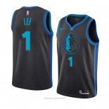 Camiseta Dallas Mavericks Courtney Lee NO 1 Ciudad 2018-19 Azul