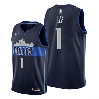 Camiseta Dallas Mavericks Courtney Lee NO 1 Statement Azul