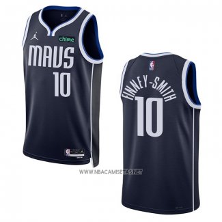 Camiseta Dallas Mavericks Dorian Finney-Smith NO 10 Statement 2022-23 Azul