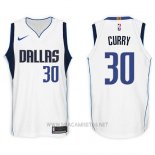 Camiseta Dallas Mavericks Seth Curry NO 30 2017-18 Blanco