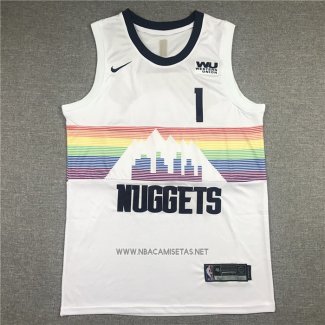 Camiseta Denver Nuggets Michael Porter JR. NO 13 Association 2017-18 Blanco