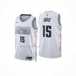 Camiseta Denver Nuggets Nikola Jokic NO 15 Ciudad 2024-25 Blanco