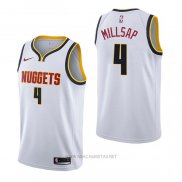Camiseta Denver Nuggets Paul Millsap NO 4 Association Blanco