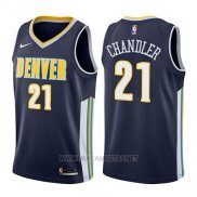 Camiseta Denver Nuggets Wilson Chandler NO 21 Icon 2017-18 Azul