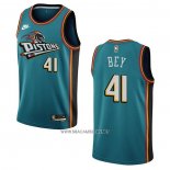 Camiseta Detroit Pistons Saddiq Bey NO 41 Classic 2022-23 Verde