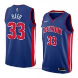 Camiseta Detroit Pistons Willie Reed NO 33 Icon 2018 Azul