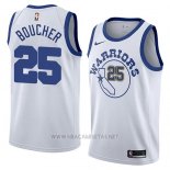 Camiseta Golden State Warriors Chris Boucher NO 25 Hardwood Classic 2018 Blanco