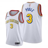 Camiseta Golden State Warriors Jordan Poole NO 3 Classic Edition Blanco