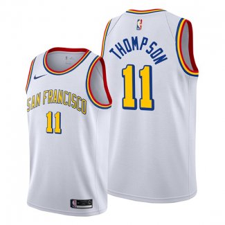 Camiseta Golden State Warriors Klay Thompson NO 11 Classic Edition Blanco