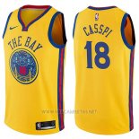 Camiseta Golden State Warriors Omri Casspi NO 18 Chinese Heritage Ciudad 2017-18 Amarillo