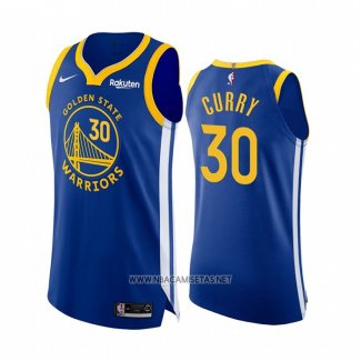 Camiseta Golden State Warriors Stephen Curry NO 30 Icon Autentico Azul