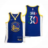 Camiseta Golden State Warriors Stephen Curry NO 30 Icon Royal Special Mexico Edition Azul